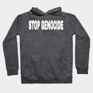 STOP GENOCIDE - White - Back Hoodie